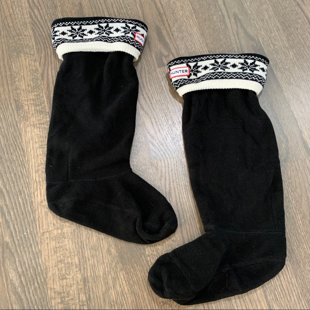 Hunter fleece sweater knit top boot socks si…